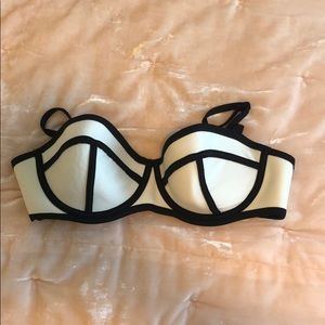 Triangl black and white bathing suit top